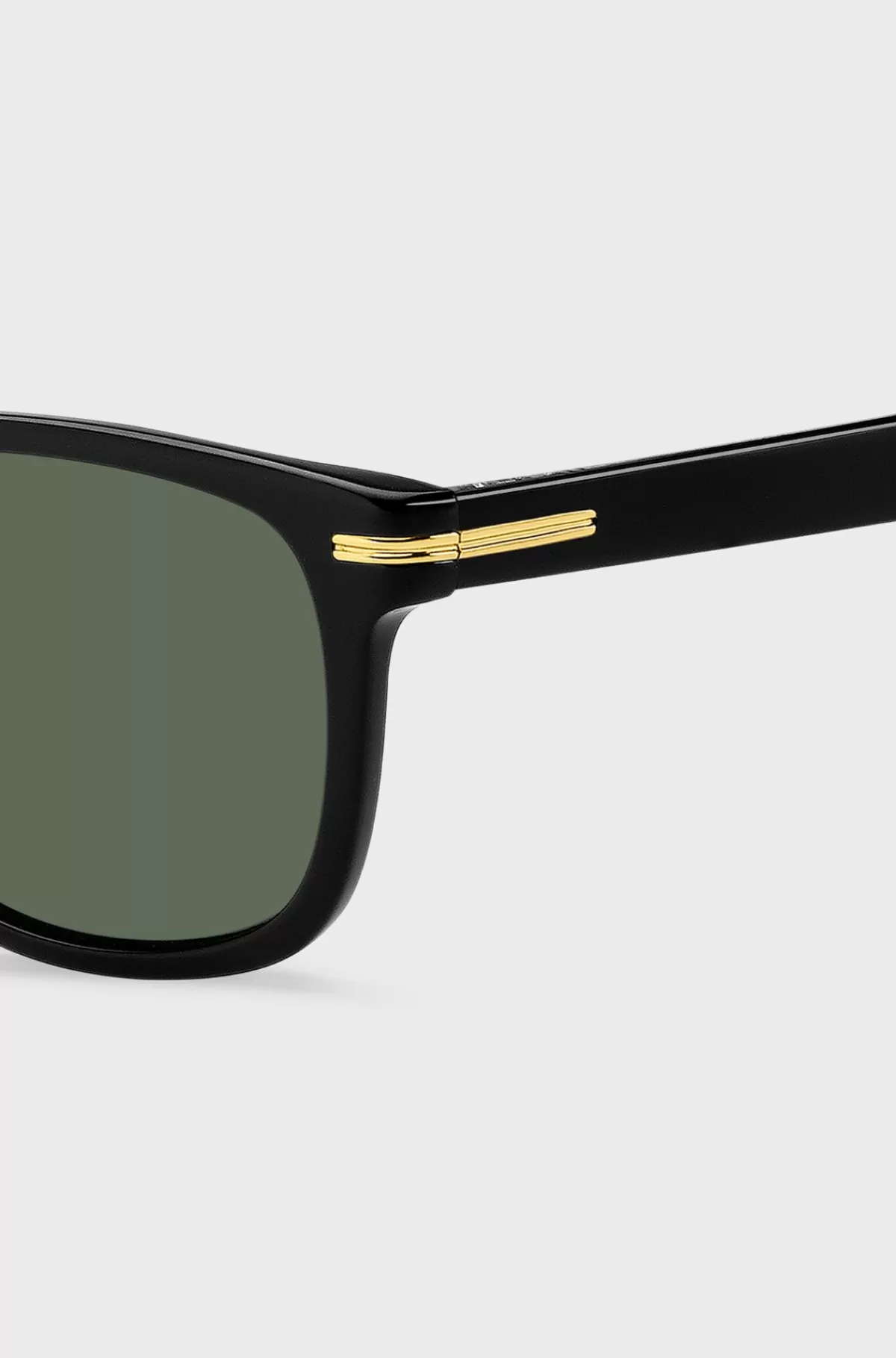 HUGO BOSS Solbriller I Acetat Med Guldfarvet Metal Sort Fashion