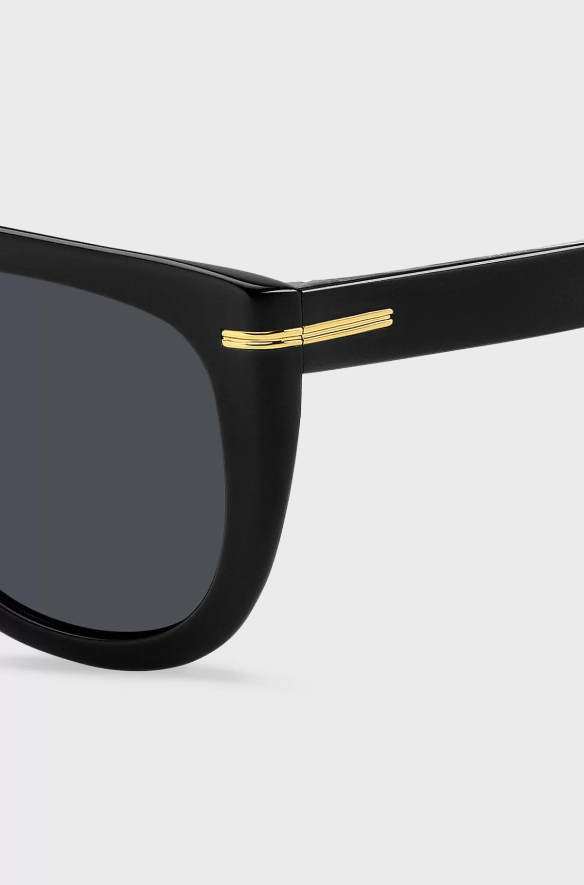 HUGO BOSS Solbriller I Acetat Med Guldfarvet Metal Sort Sale