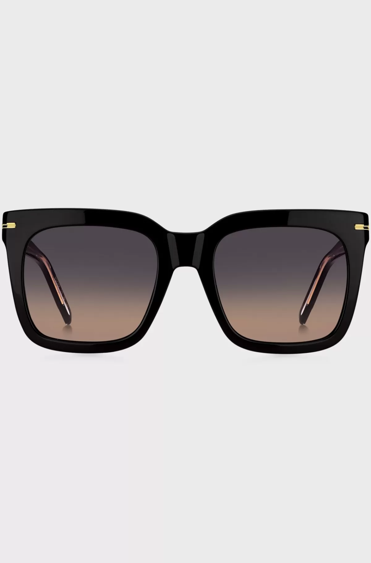 HUGO BOSS Solbriller I Acetat Med Guldfarvet Metal Sort Clearance