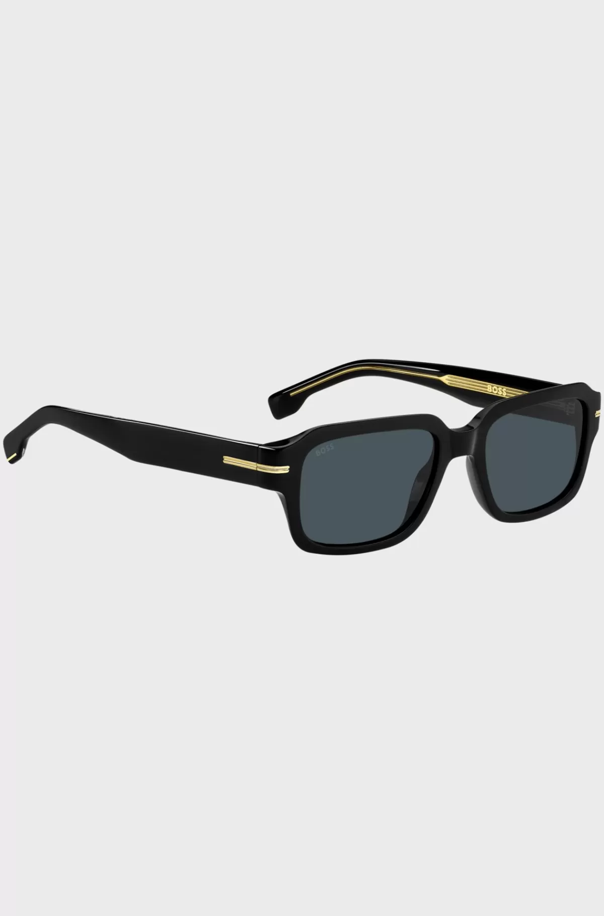 HUGO BOSS Solbriller I Acetat Med Guldfarvet Metal Sort Flash Sale