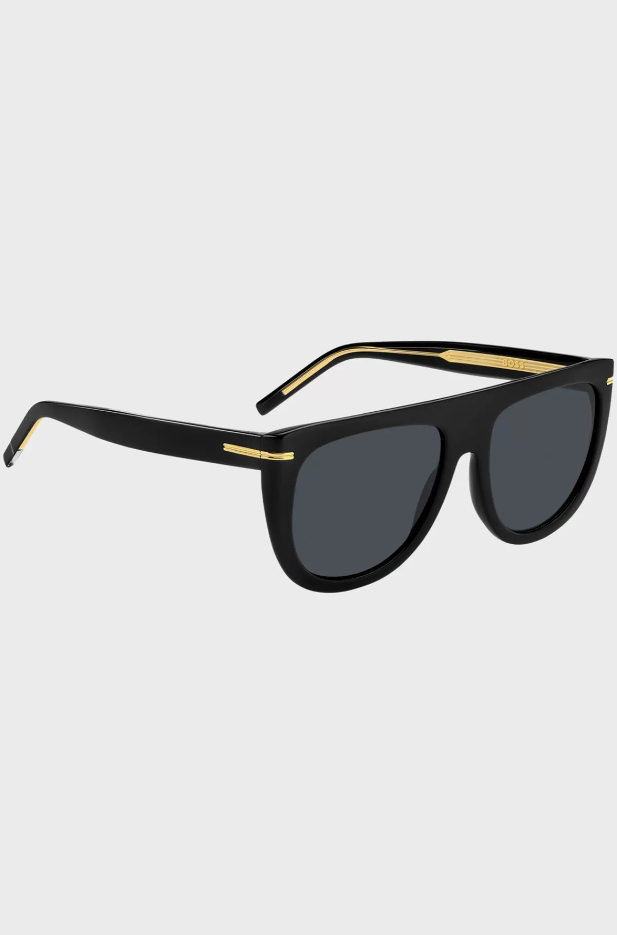 HUGO BOSS Solbriller I Acetat Med Guldfarvet Metal Sort Sale