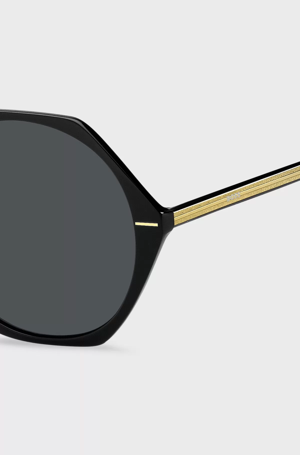 HUGO BOSS Solbriller I Acetat Med Kantet Stel Sort Fashion