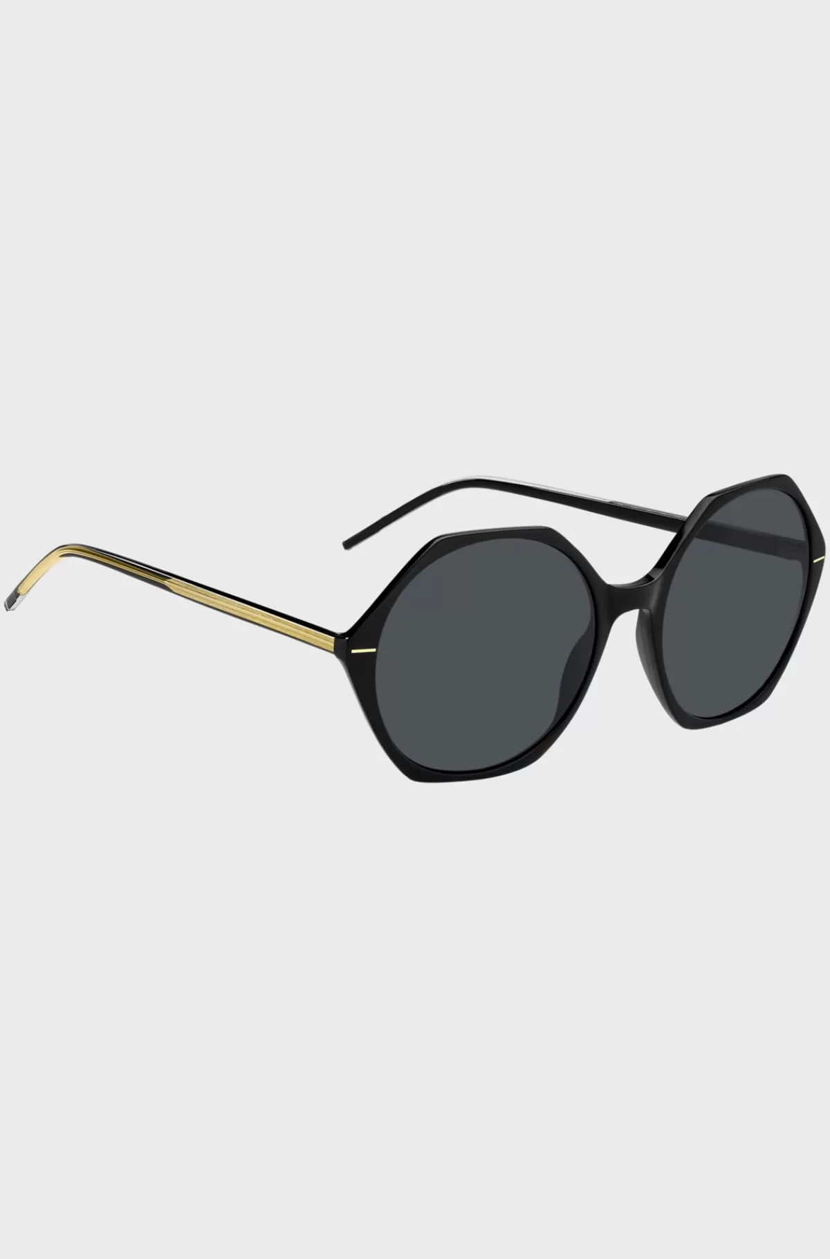 HUGO BOSS Solbriller I Acetat Med Kantet Stel Sort Fashion