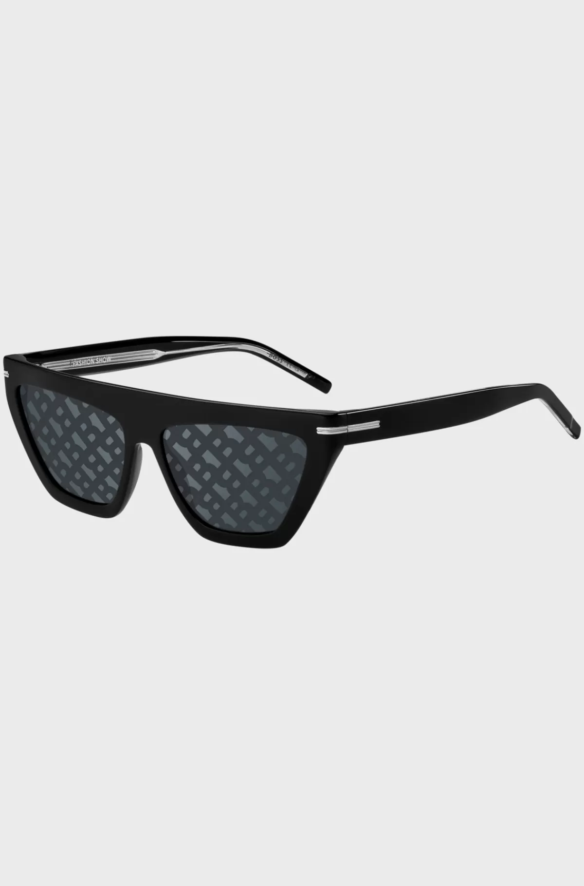 HUGO BOSS Solbriller I Acetat Med Monogrammønstrede Glas Sort Clearance
