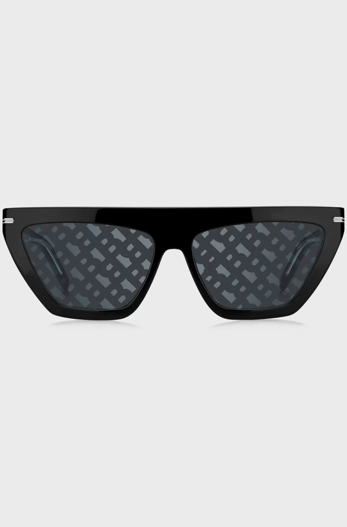 HUGO BOSS Solbriller I Acetat Med Monogrammønstrede Glas Sort Clearance