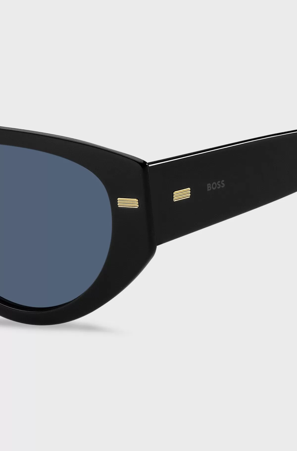 HUGO BOSS Solbriller I Bio-acetat Med Mønstrede Nitter Sort Hot