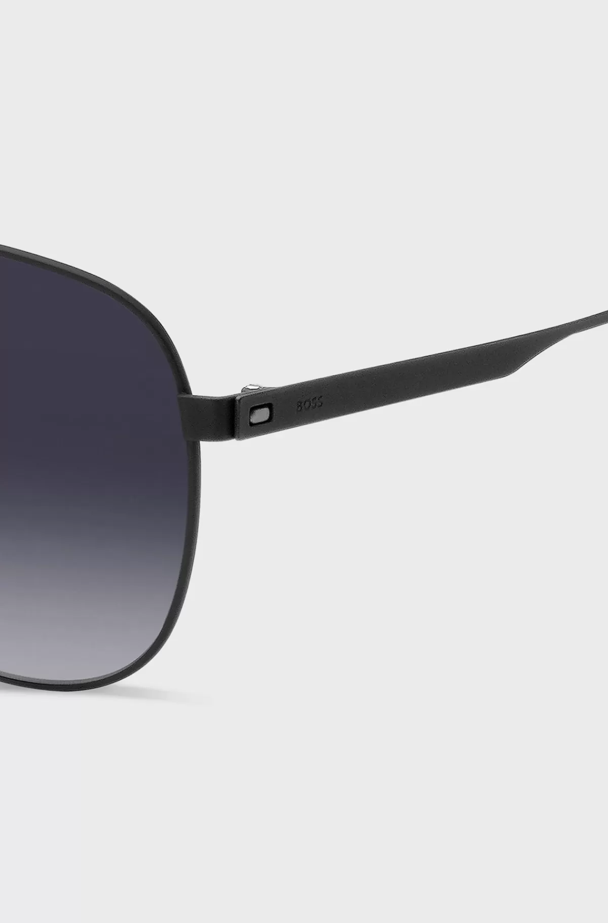 HUGO BOSS Solbriller I Stål Med Dobbelt Bro Sort Sale
