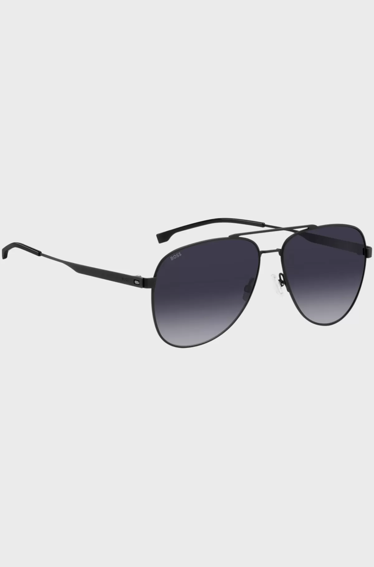 HUGO BOSS Solbriller I Stål Med Dobbelt Bro Sort Sale