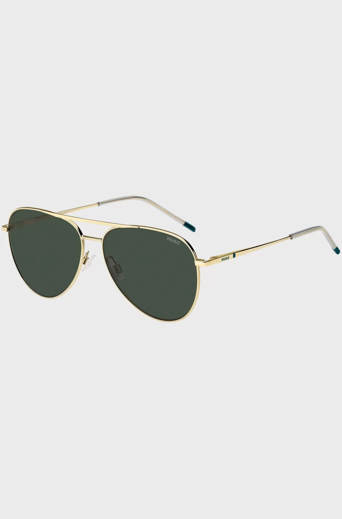 HUGO BOSS Solbriller Med Dobbelt Næsebro I Gyldent Metal Guld Store