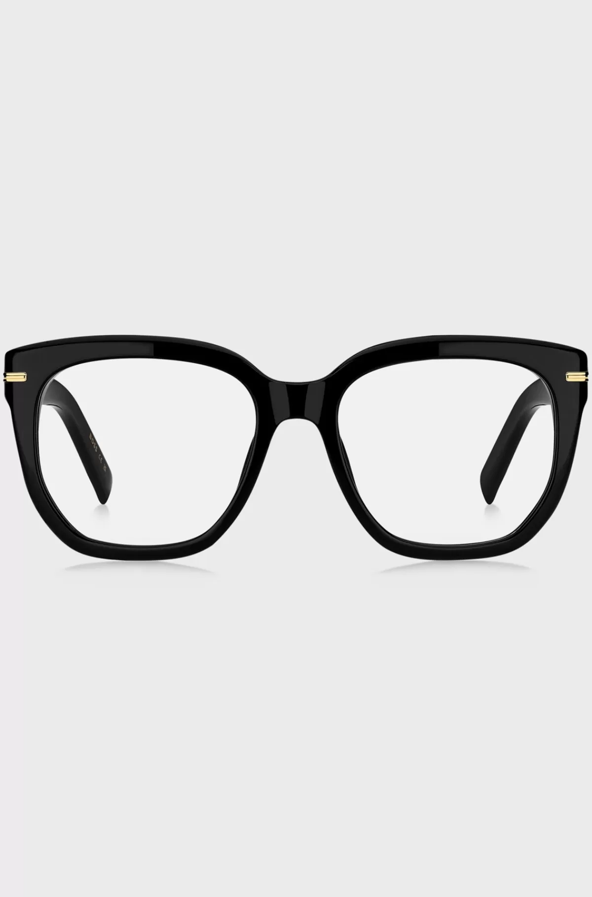 HUGO BOSS Acetatstel Til Briller Med Styrke Med Guldfarvede Hængsler Sort Best Sale