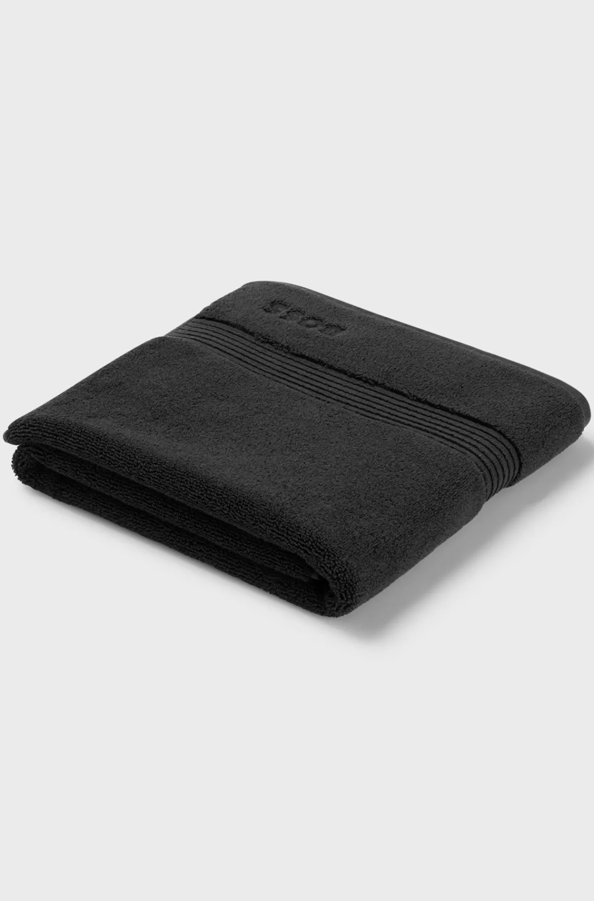 HUGO BOSS Bademåtte I ægæisk Bomuld Med Tone-i-tone Logo Sort New