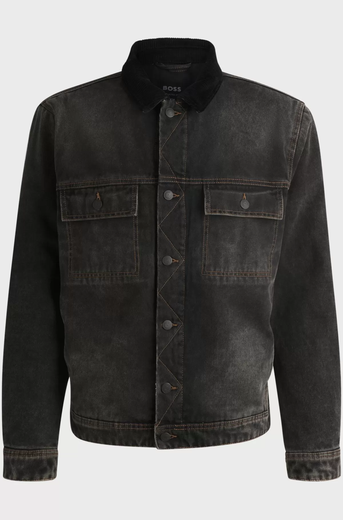 HUGO BOSS Denimjakke Fra BOSS SELECTED BY BECKHAM Sort Cheap