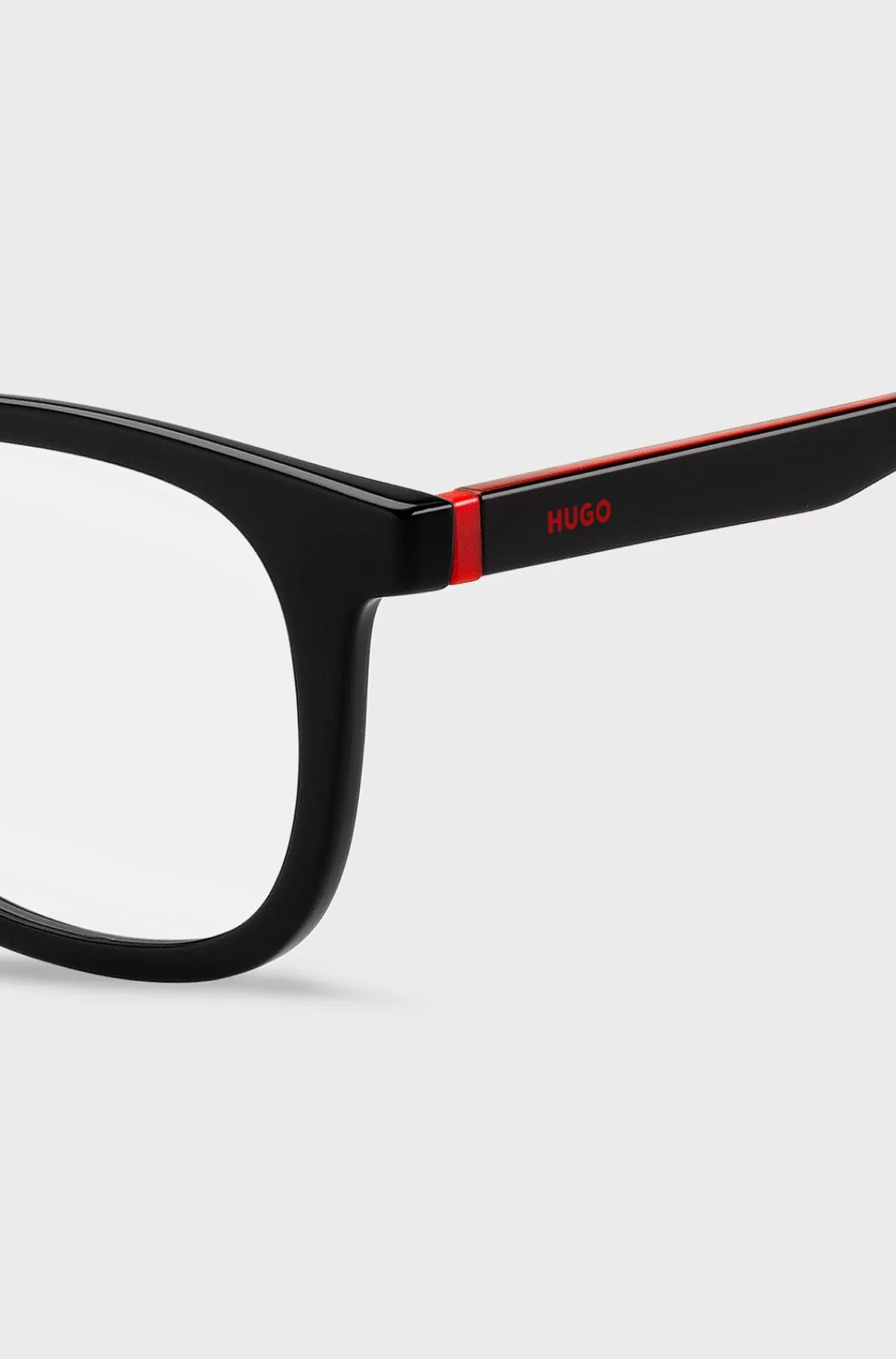 HUGO BOSS Stel Med Røde Detaljer Til Briller Med Styrke Sort Outlet
