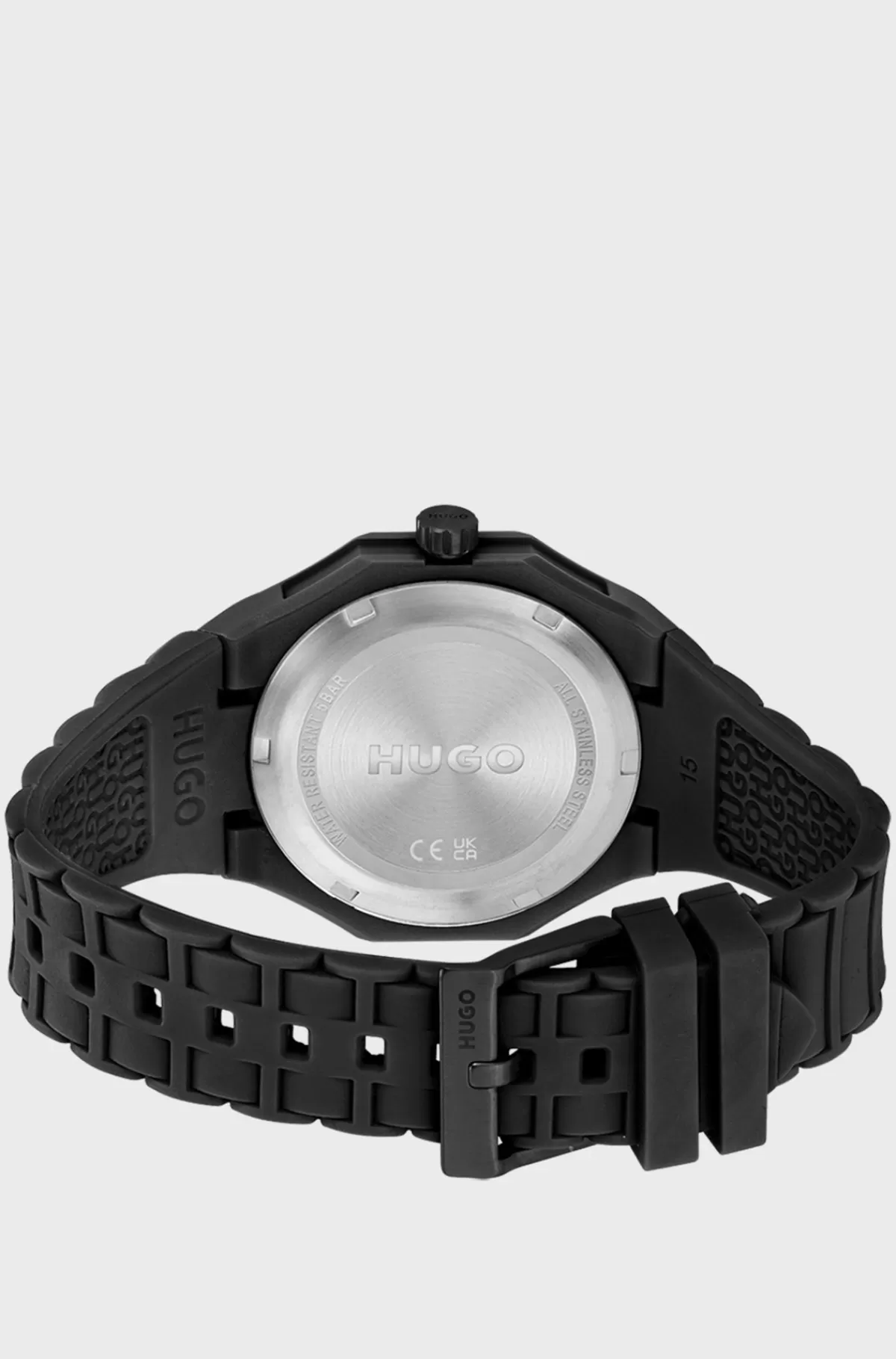 HUGO BOSS Ur Med Silikonerem Og Urskive Med Stablet Logo Sort Best