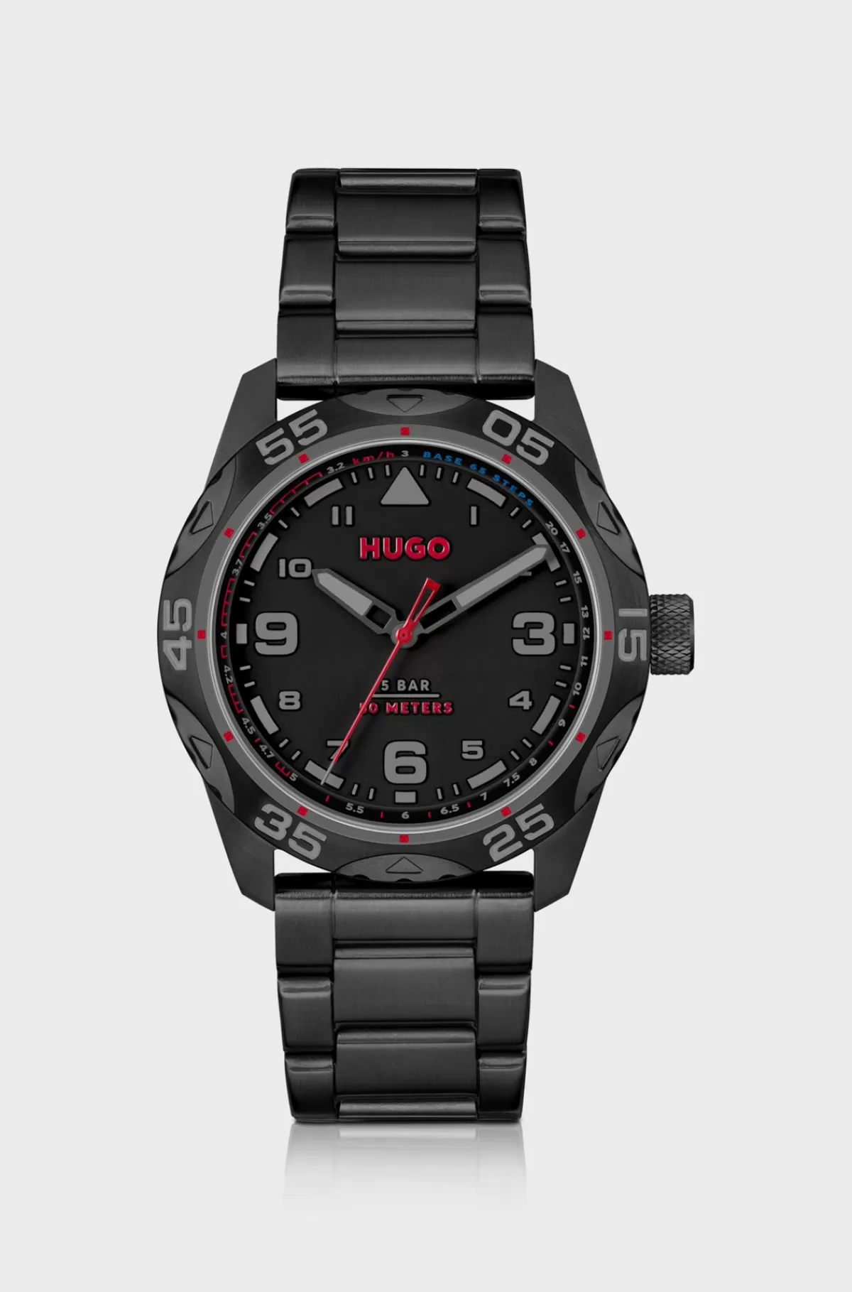 HUGO BOSS belagt Ur Med Leddelt Rem Sort Shop