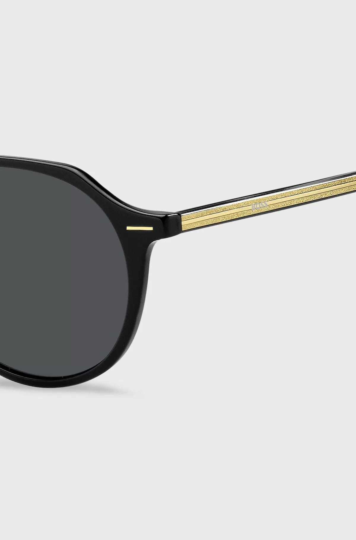 HUGO BOSS e Acetatsolbriller Med Guldfarvede Detaljer Sort Shop
