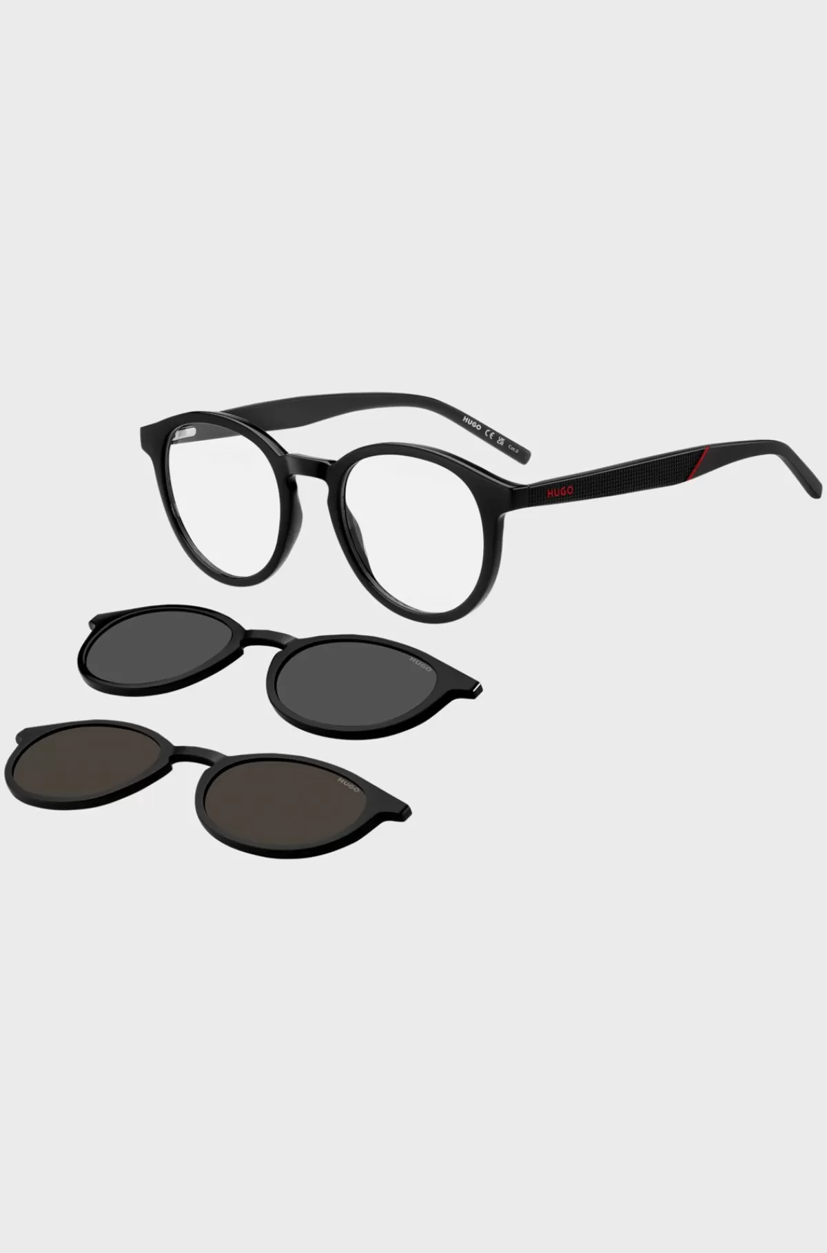 HUGO BOSS e Briller Med Styrke Med Graduerede Clip-on-brilleglas Sort Discount