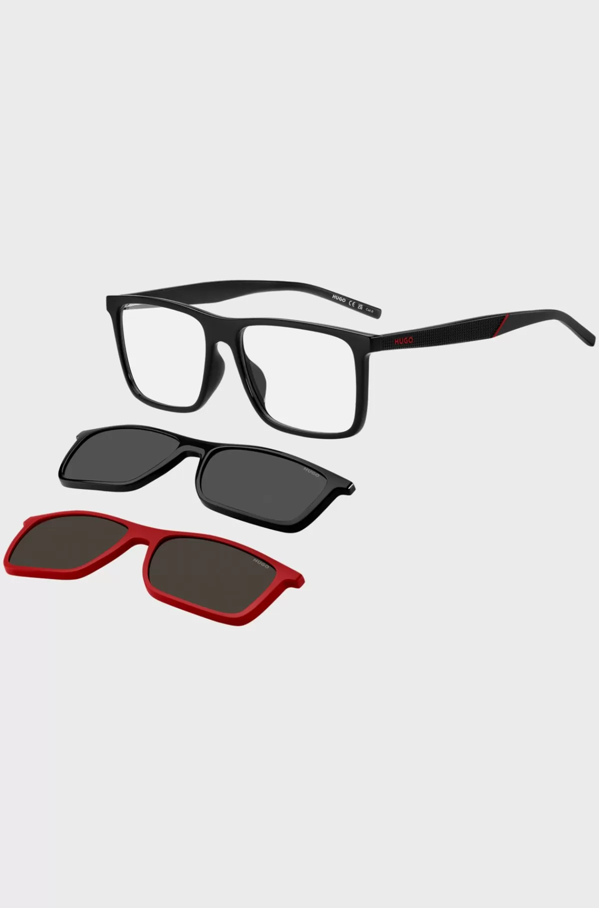 HUGO BOSS e Briller Med Styrke Med Graduerede Clip-on-brilleglas Sort Store