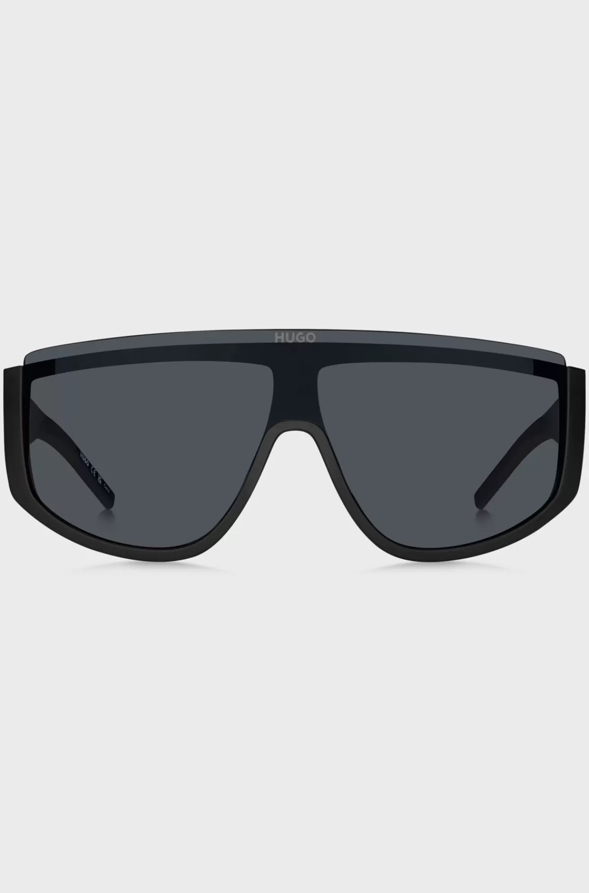 HUGO BOSS e Solbriller I Maskestil Med Stablet Logo Sort Discount