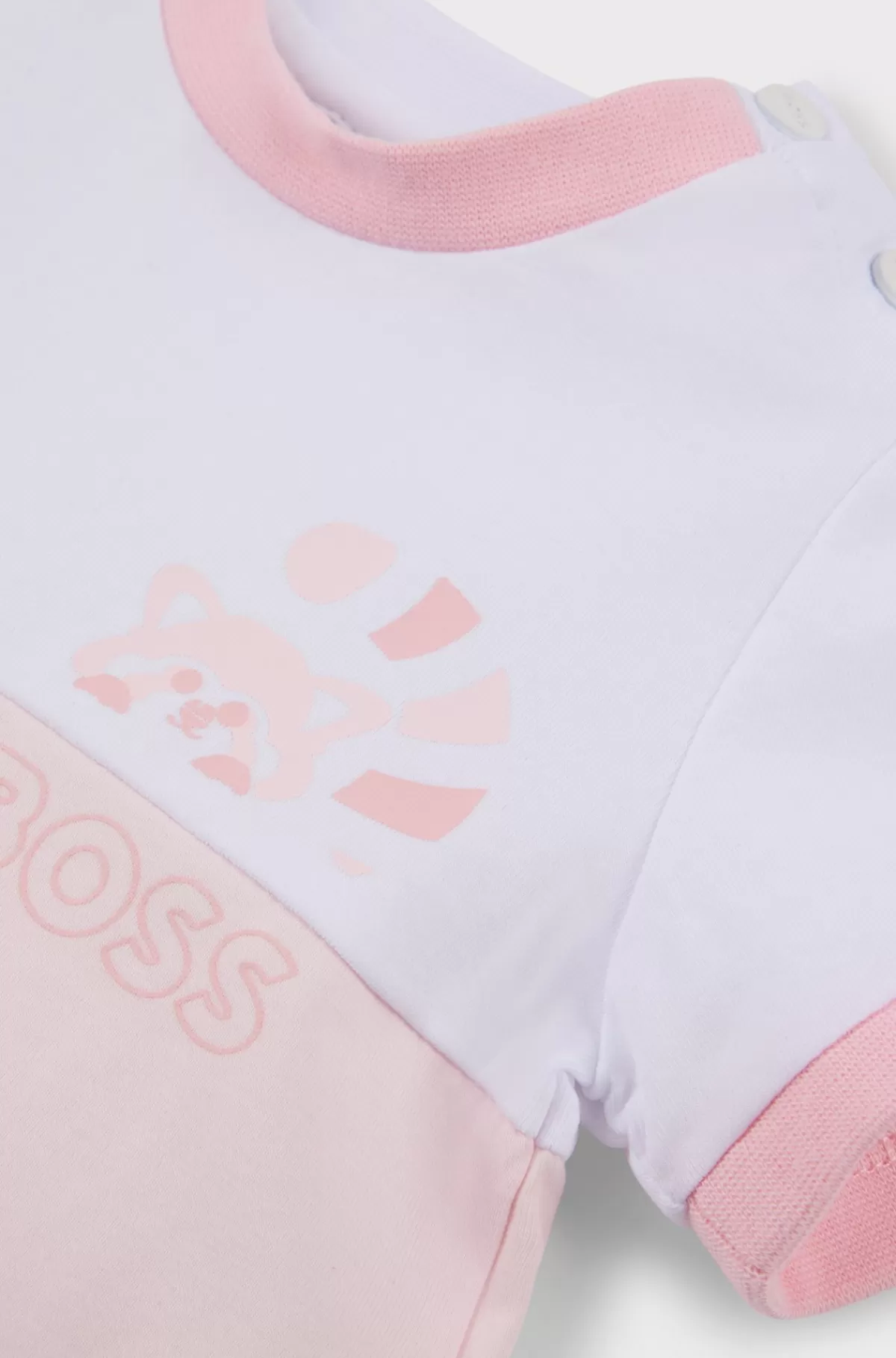 HUGO BOSS Sæt I Gaveæske Med T-shirt Og Shorts Til Babyer Lys pink Fashion