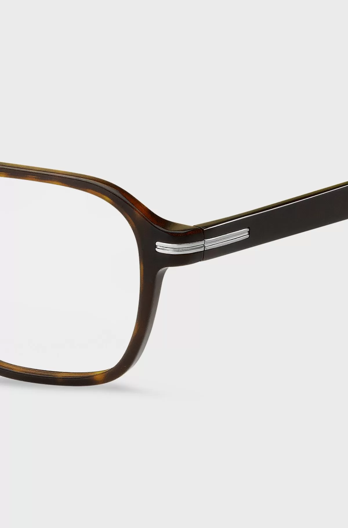 HUGO BOSS Stel I Horn-acetat Til Briller Med Styrke Med Sølvfarvet Signaturdetalje Brun Best