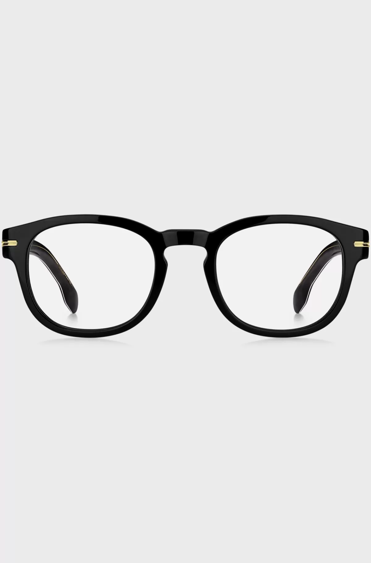 HUGO BOSS Stel I Acetat Til Briller Med Styrke Med Guldfarvet Signaturdetalje Sort Outlet