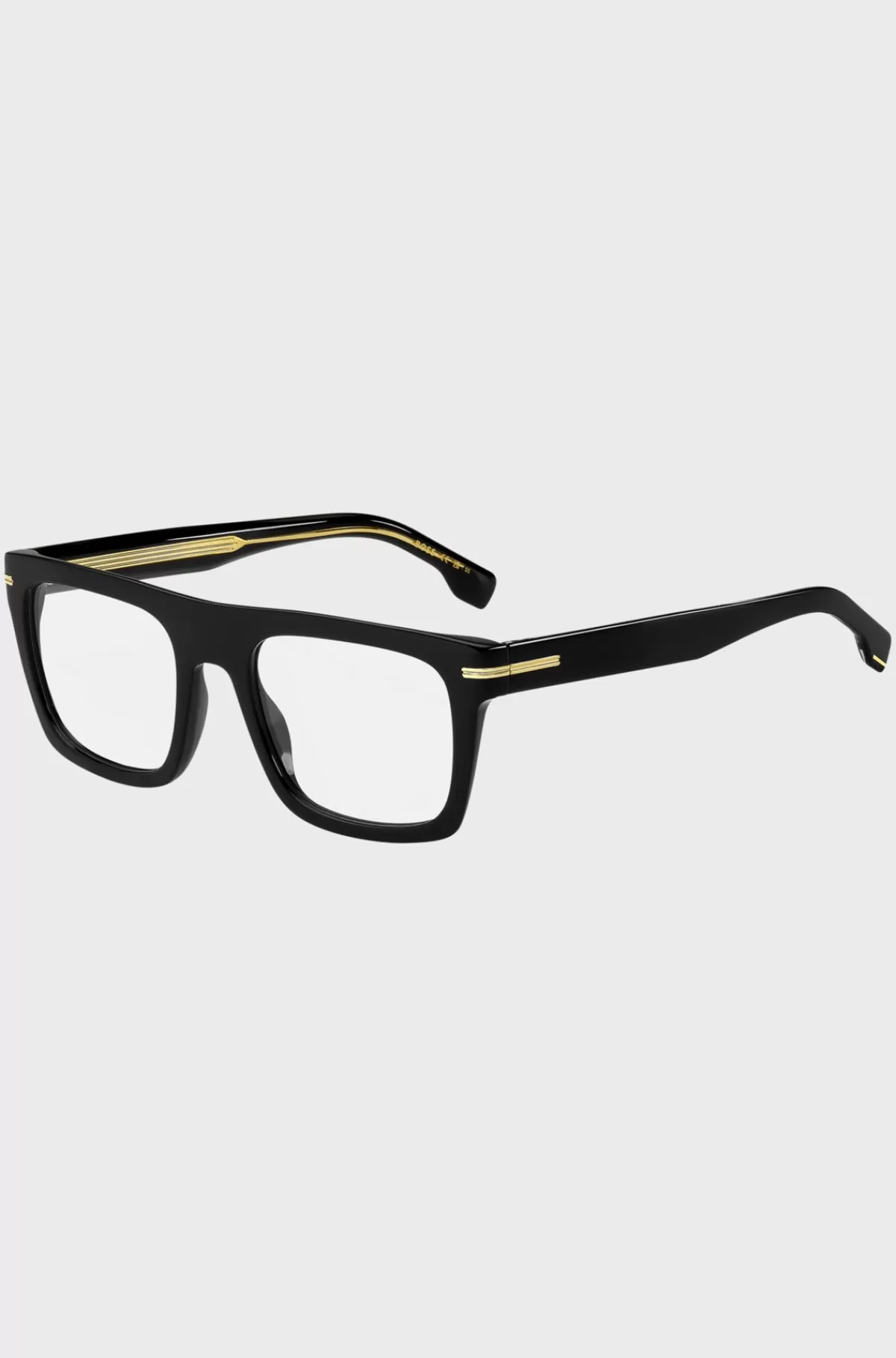 HUGO BOSS Stel Til Briller Med Styrke Fremstillet Af Acetat Med Guldfarvede Signaturdetaljer Sort Cheap