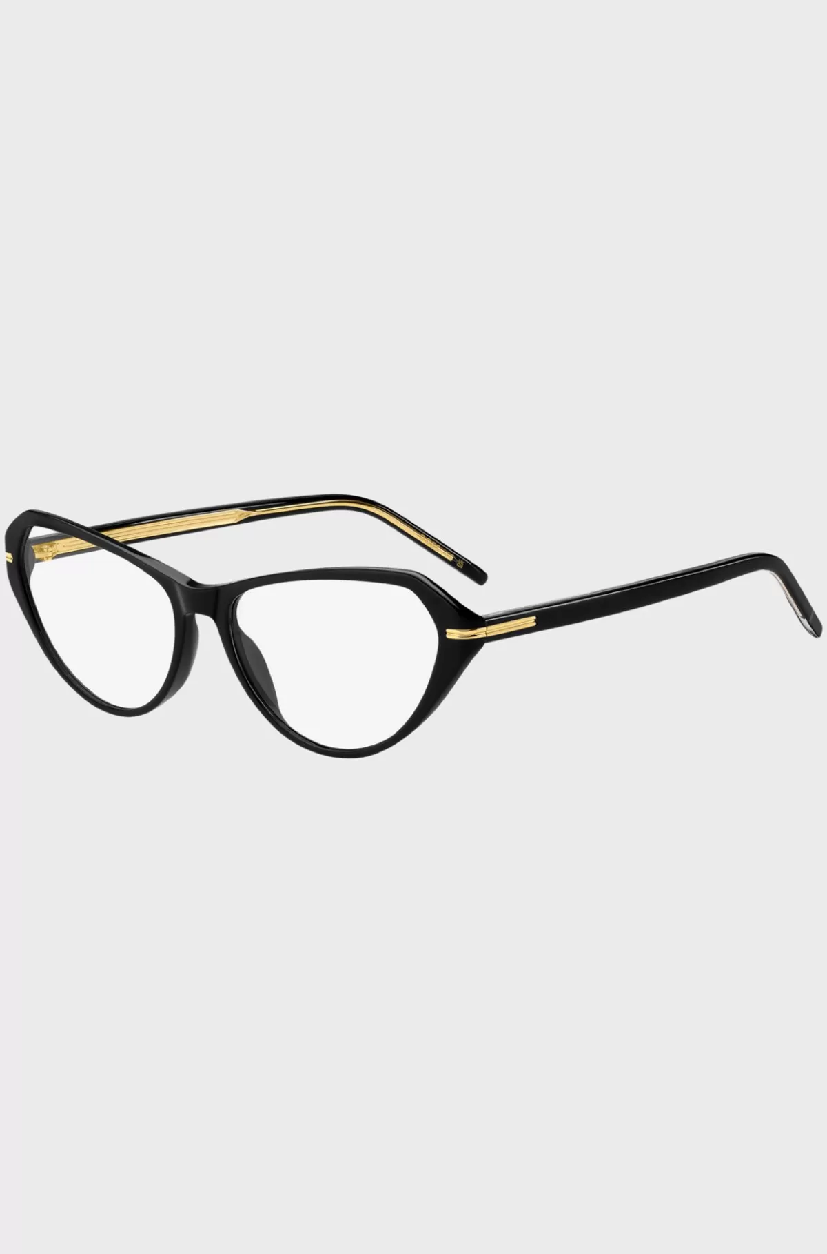 HUGO BOSS Stel Til Briller Med Styrke Fremstillet Af Acetat Med Guldfarvede Signaturdetaljer Sort New