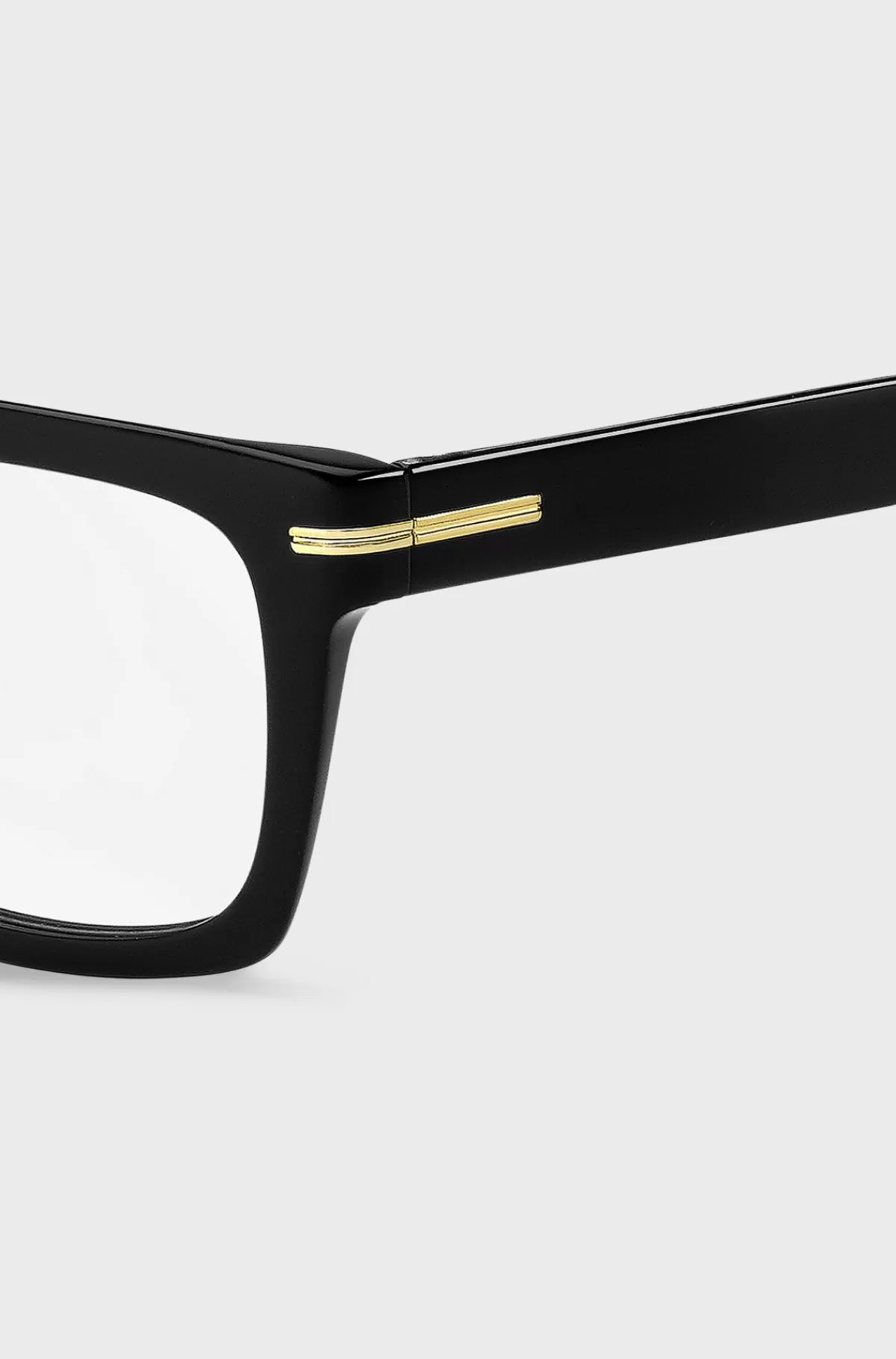 HUGO BOSS Stel Til Briller Med Styrke Fremstillet Af Acetat Med Guldfarvede Signaturdetaljer Sort Cheap