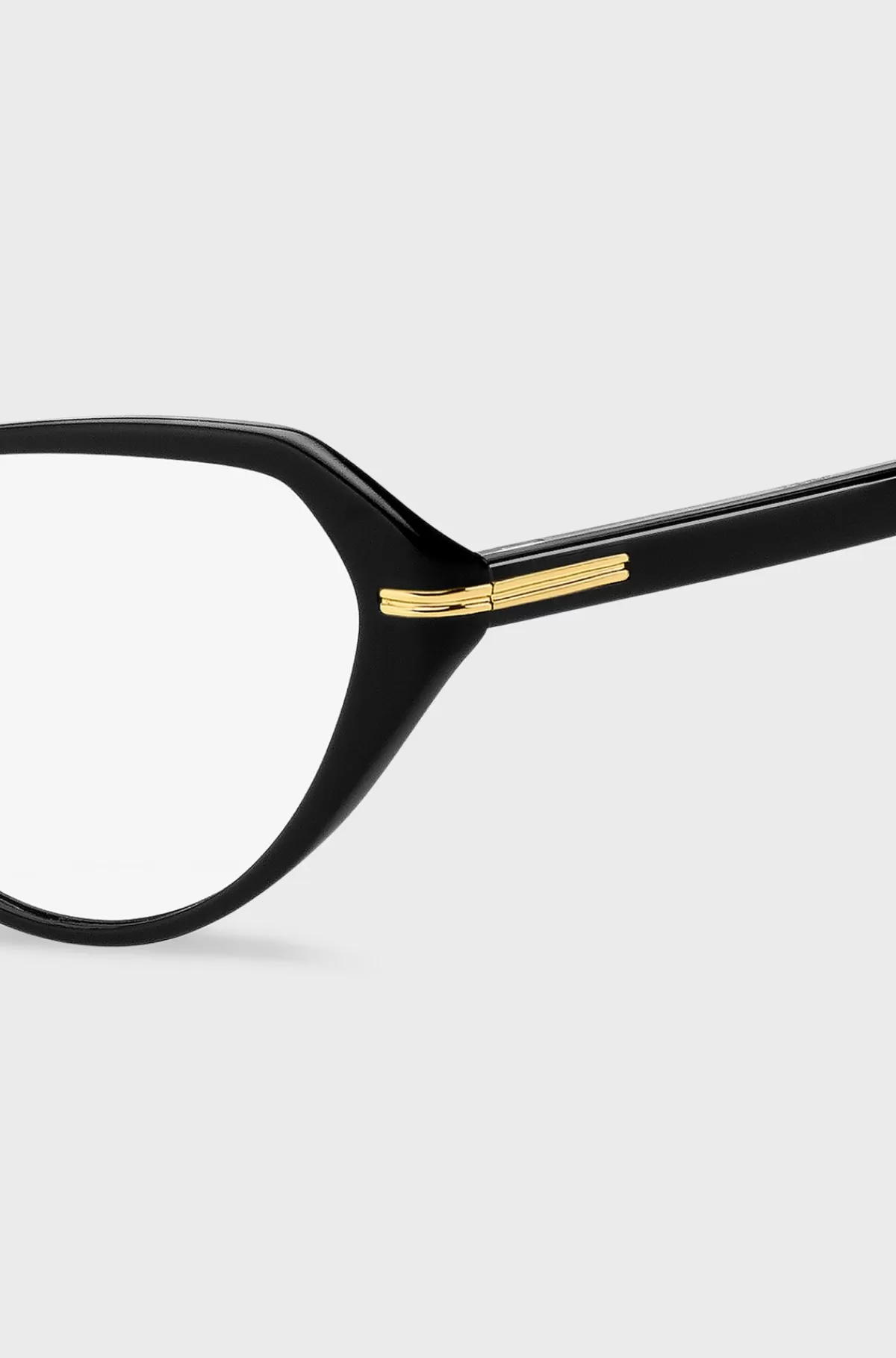 HUGO BOSS Stel Til Briller Med Styrke Fremstillet Af Acetat Med Guldfarvede Signaturdetaljer Sort New