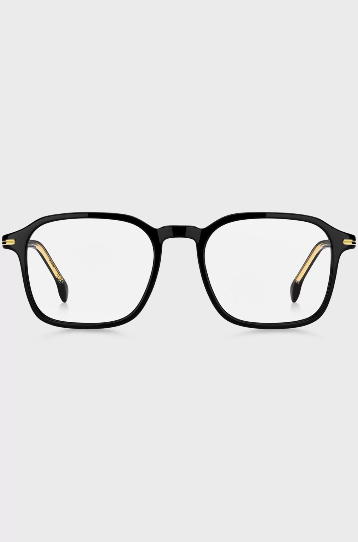 HUGO BOSS Stel Til Briller Med Styrke Fremstillet Af Acetat Med Guldfarvede Signaturdetaljer Sort Clearance