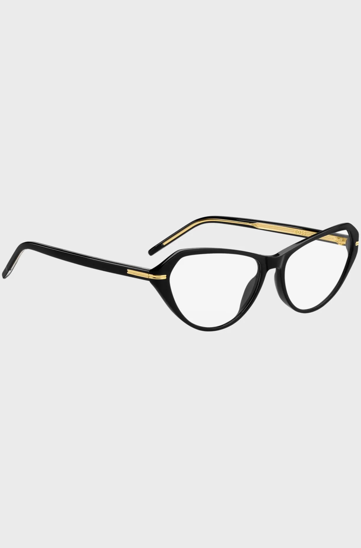 HUGO BOSS Stel Til Briller Med Styrke Fremstillet Af Acetat Med Guldfarvede Signaturdetaljer Sort New