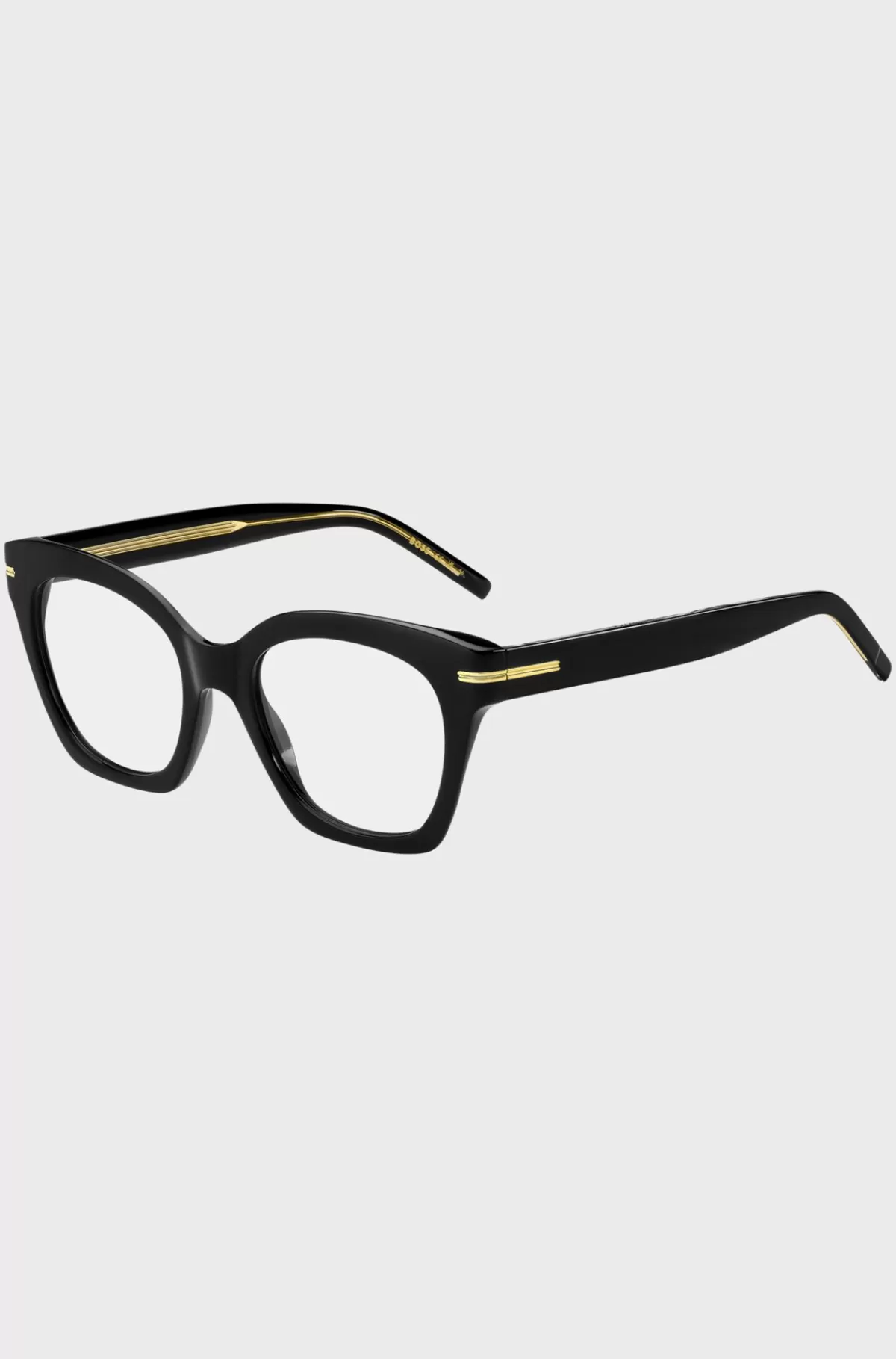 HUGO BOSS Stel Til Briller Med Styrke Fremstillet Af Acetat Med Guldfarvet Metal Sort New