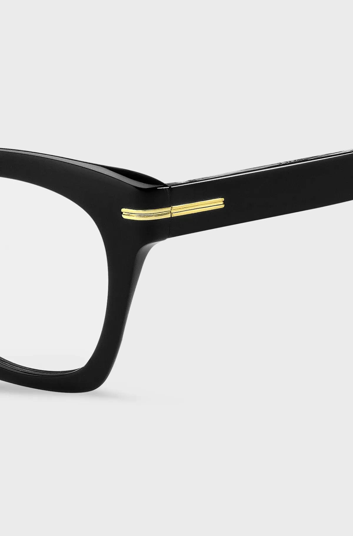 HUGO BOSS Stel Til Briller Med Styrke Fremstillet Af Acetat Med Guldfarvet Metal Sort New