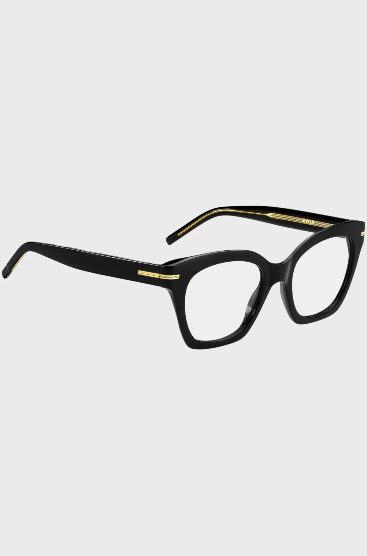 HUGO BOSS Stel Til Briller Med Styrke Fremstillet Af Acetat Med Guldfarvet Metal Sort New