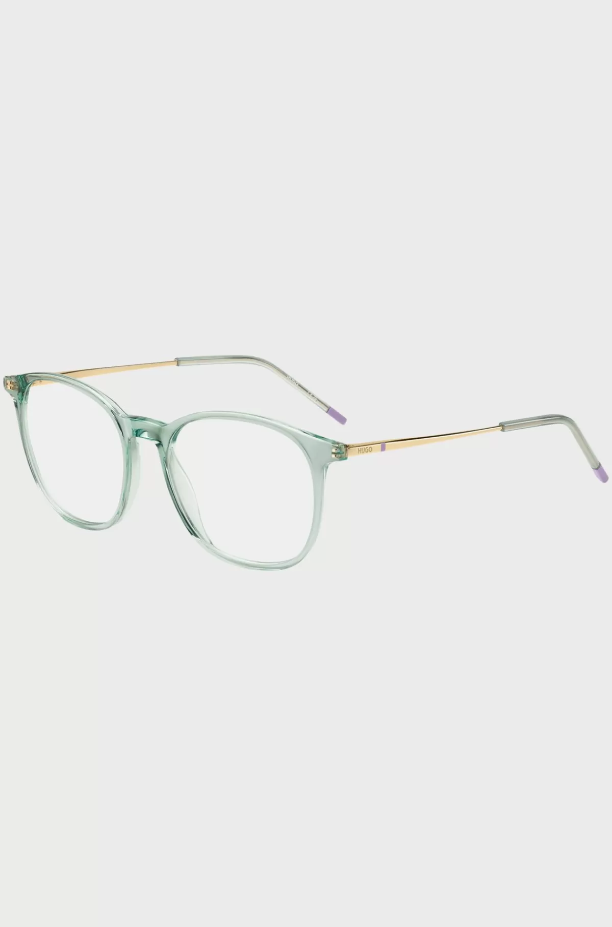HUGO BOSS Stel Til Briller Med Styrke I Aquablå Acetat Med Guldfarvede Stænger Lyseblå Cheap