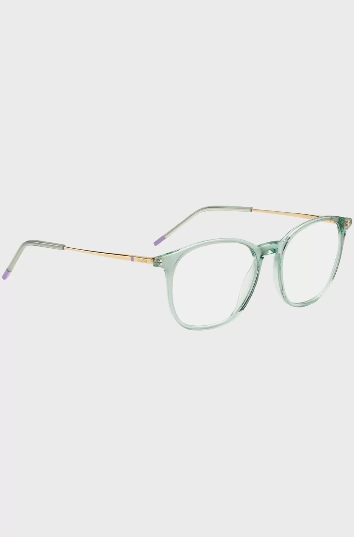 HUGO BOSS Stel Til Briller Med Styrke I Aquablå Acetat Med Guldfarvede Stænger Lyseblå Cheap