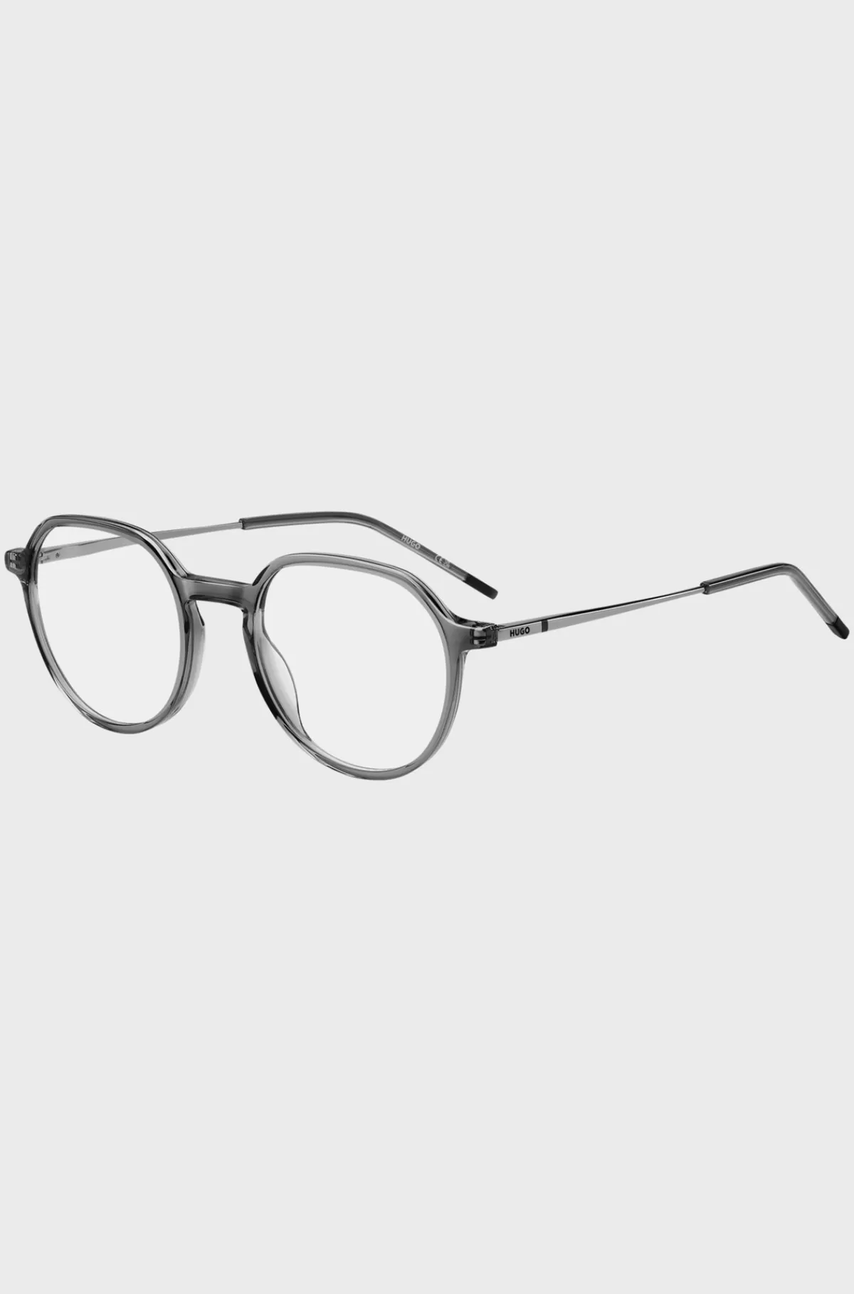 HUGO BOSS Stel Til Briller Med Styrke I Acetat Med Metalstænger Grå Discount