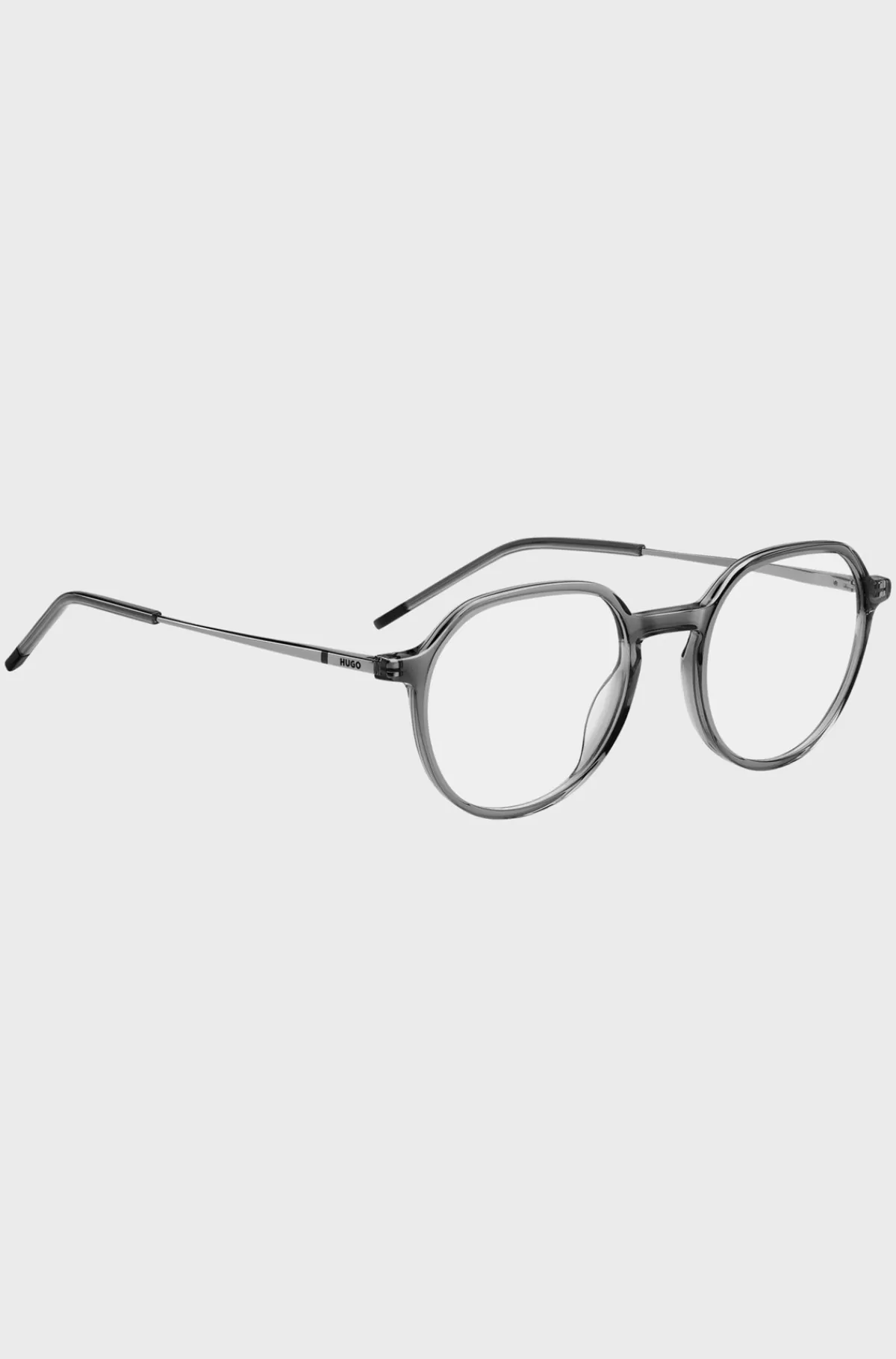 HUGO BOSS Stel Til Briller Med Styrke I Acetat Med Metalstænger Grå Discount