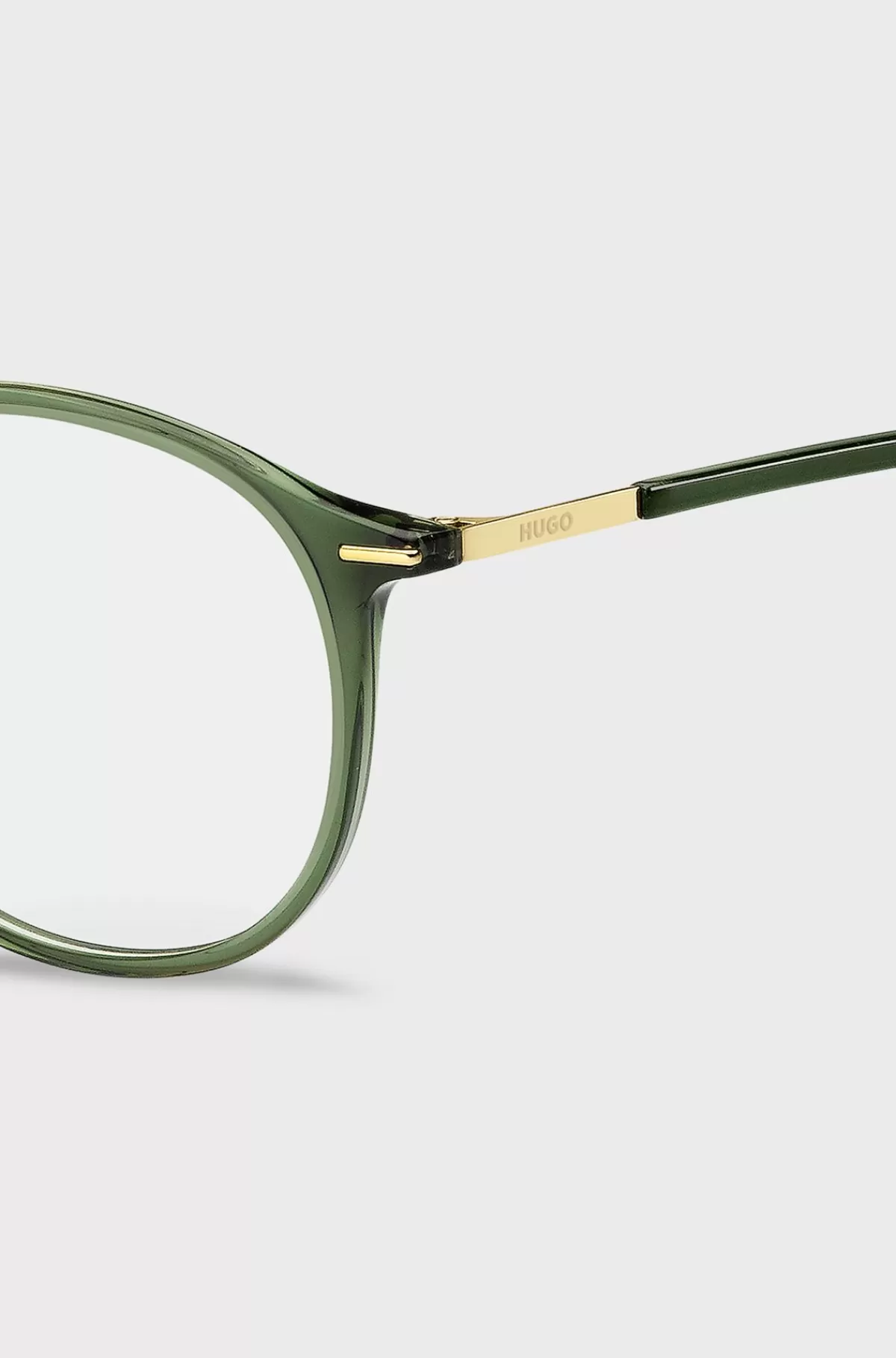 HUGO BOSS Stel Til Briller Med Styrke I Acetat Med Guldfarvede Signaturdetaljer Grøn Hot