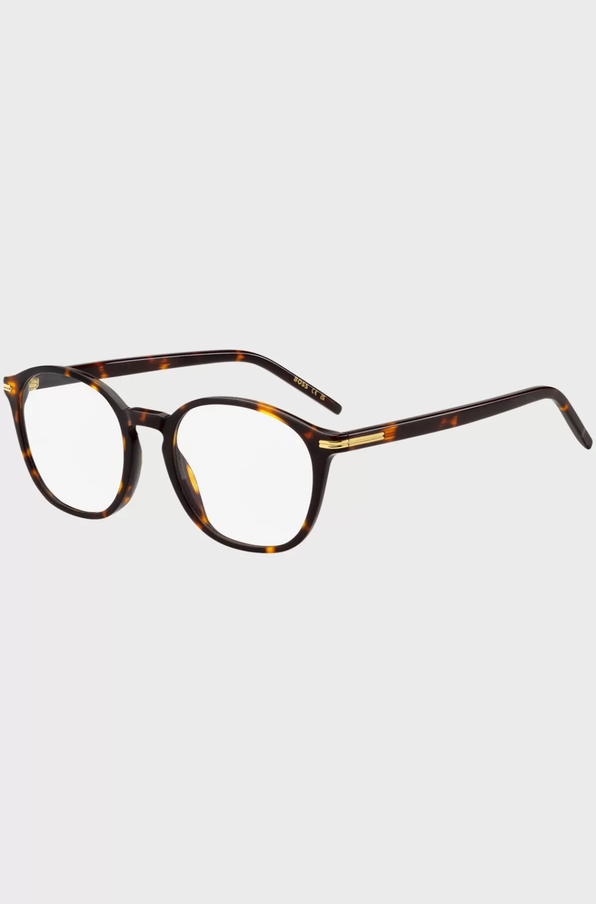 HUGO BOSS Stel Til Briller Med Styrke I Havana-acetat Med Guldfarvet Metal Brun New