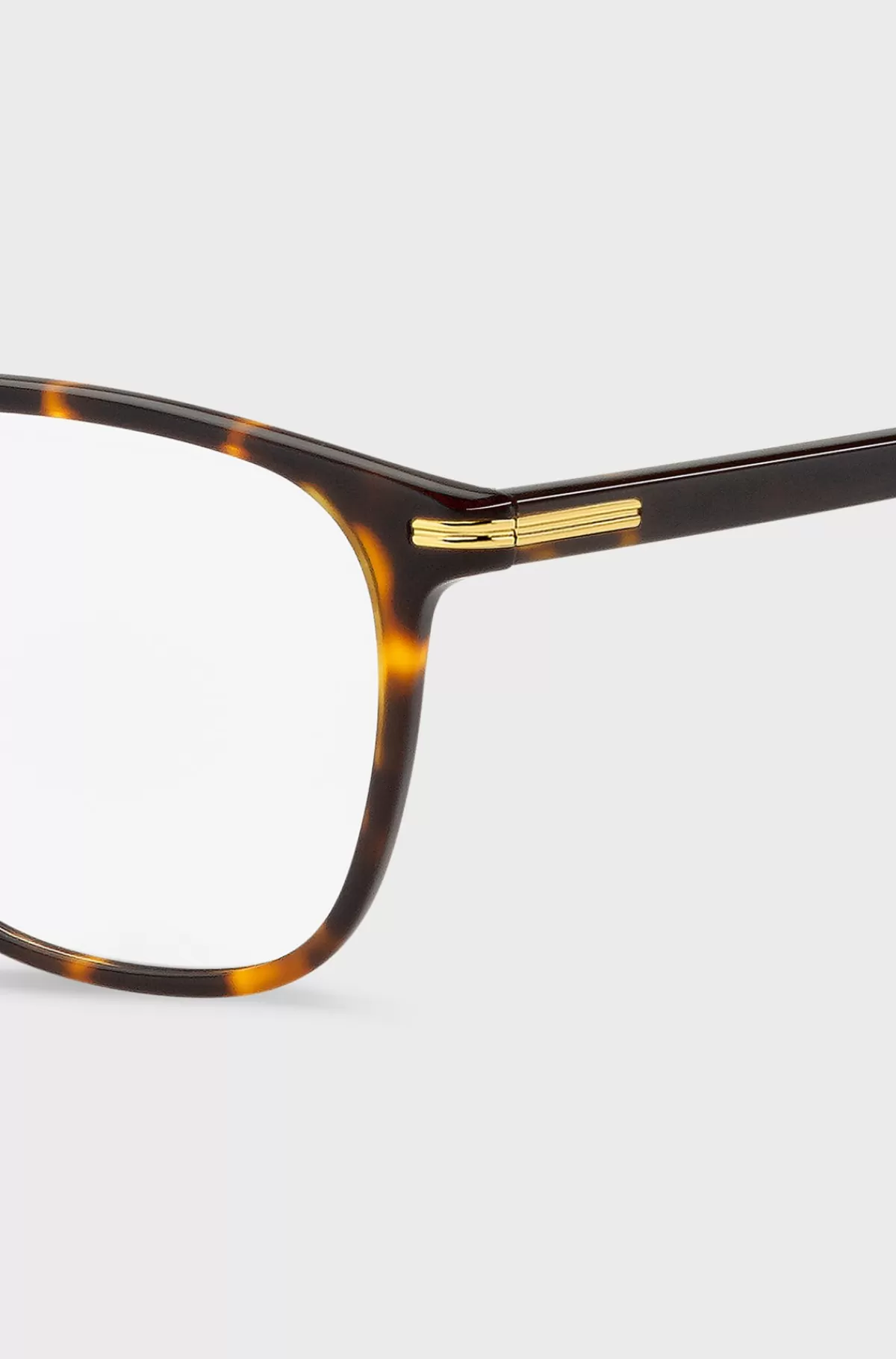 HUGO BOSS Stel Til Briller Med Styrke I Havana-acetat Med Guldfarvet Metal Brun Best