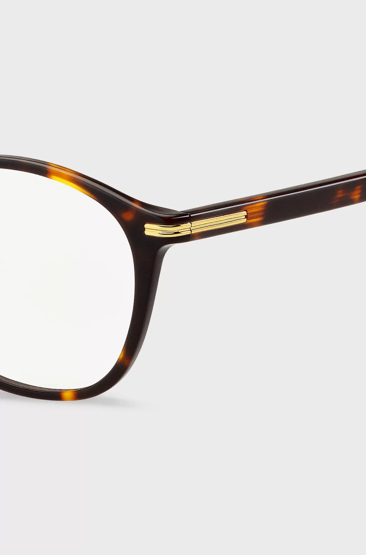 HUGO BOSS Stel Til Briller Med Styrke I Havana-acetat Med Guldfarvet Metal Brun New