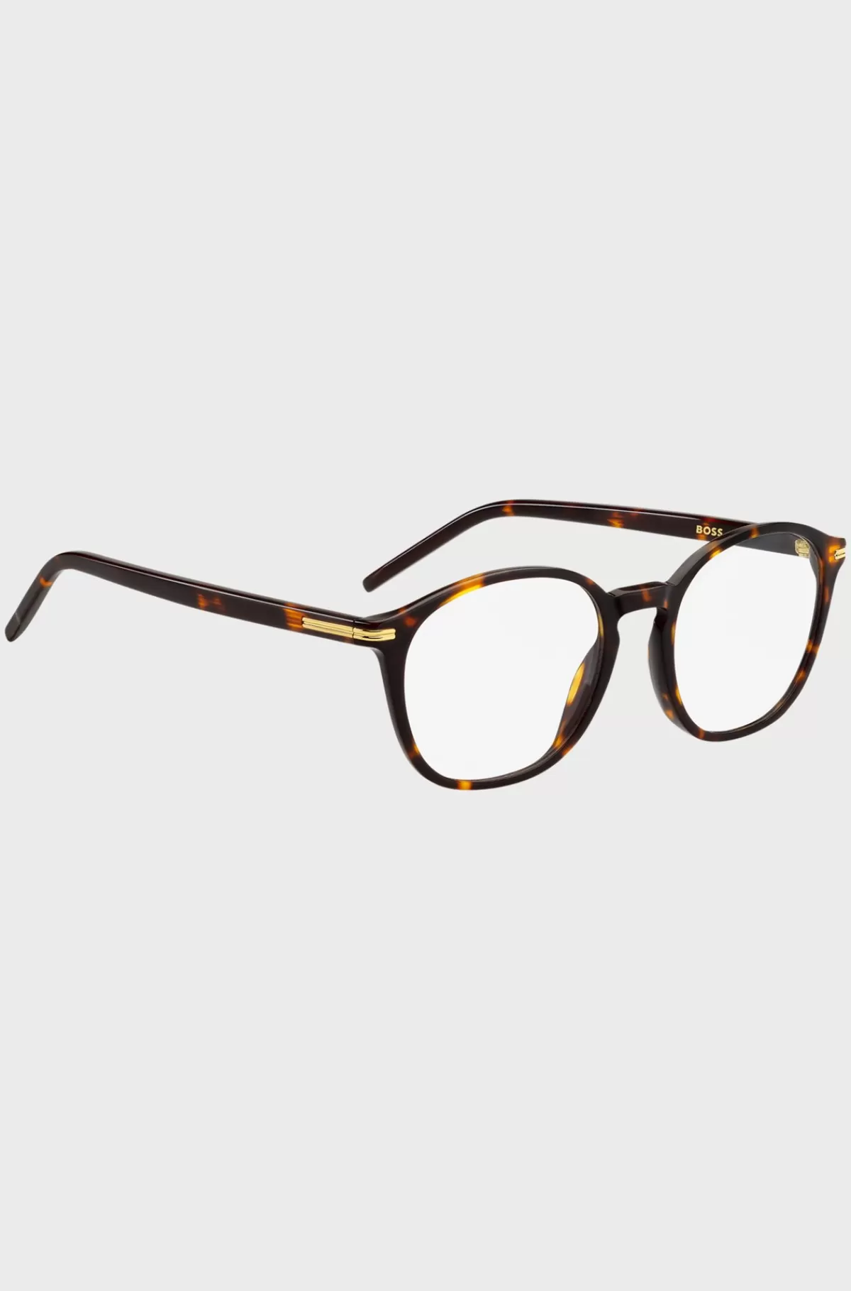 HUGO BOSS Stel Til Briller Med Styrke I Havana-acetat Med Guldfarvet Metal Brun New