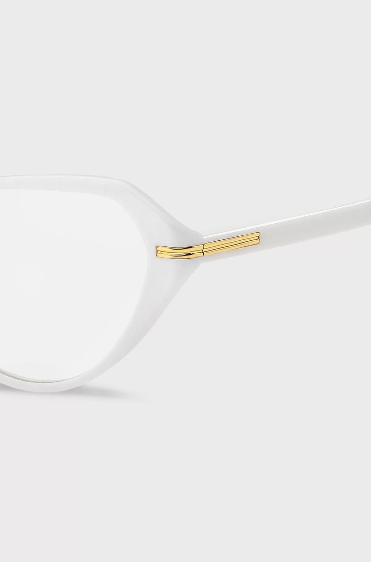 HUGO BOSS Stel Til Briller Med Styrke I t Acetat Med Guldfarvet Metal Hvid Hot