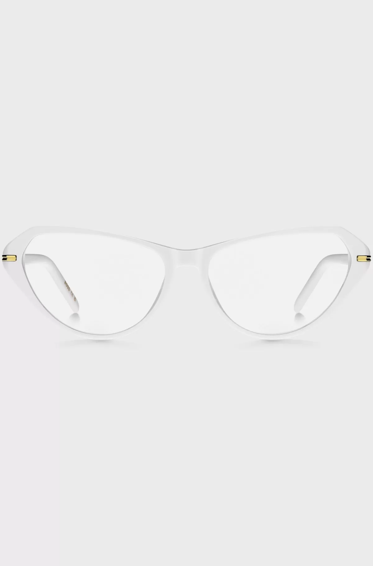 HUGO BOSS Stel Til Briller Med Styrke I t Acetat Med Guldfarvet Metal Hvid Hot