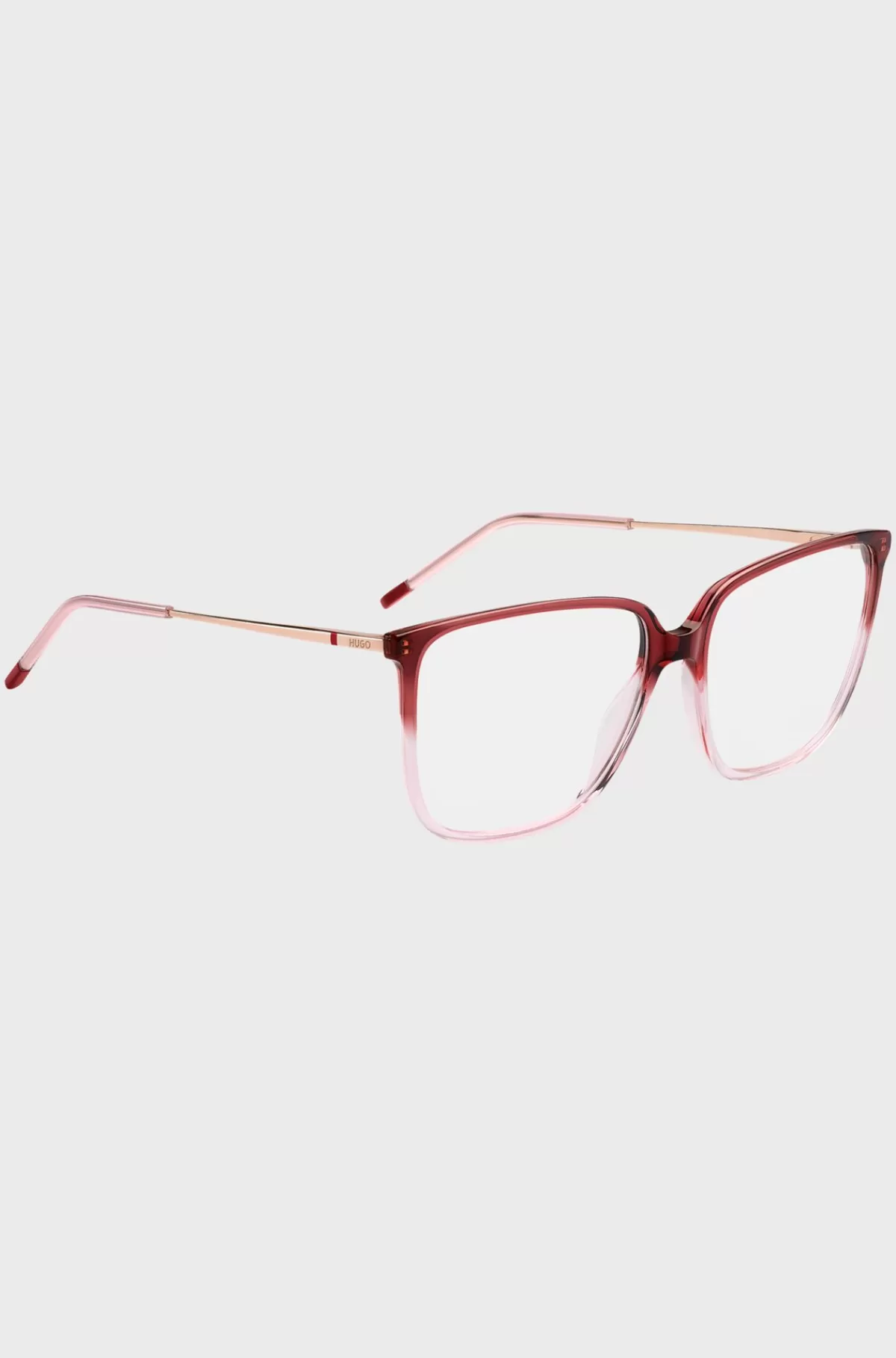 HUGO BOSS Stel Til Briller Med Styrke I Lyse Og Bordeaux Med Degradé-effekt Rød Flash Sale