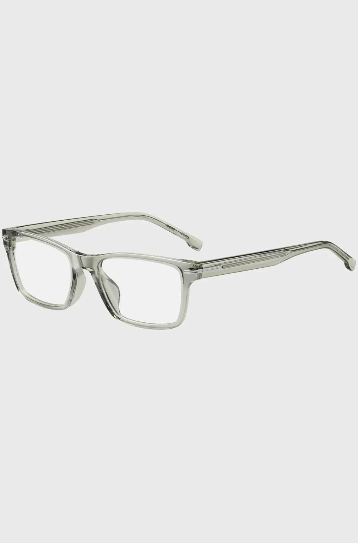 HUGO BOSS Stel Til Briller Med Styrke I Salviefarvet Acetat Med Sølvfarvede Hængsler Lysegrå Clearance