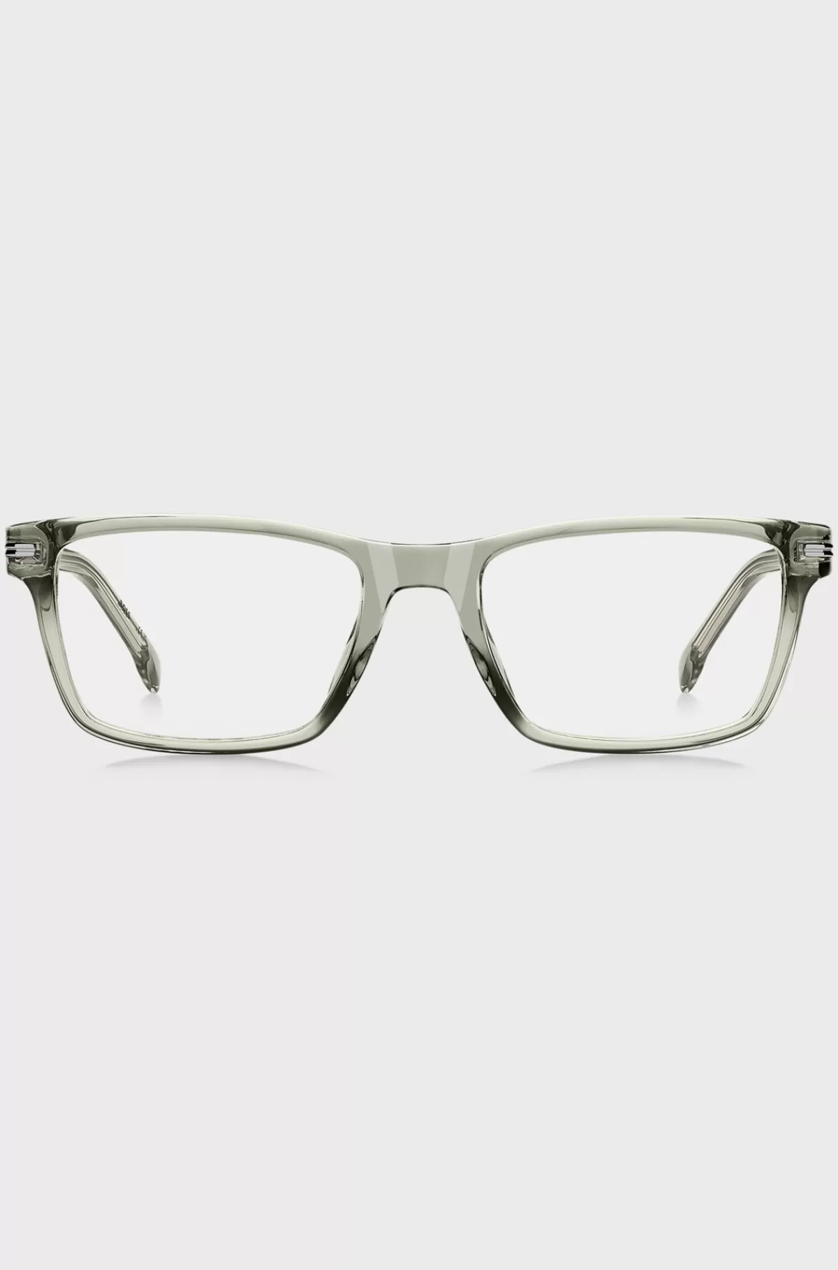 HUGO BOSS Stel Til Briller Med Styrke I Salviefarvet Acetat Med Sølvfarvede Hængsler Lysegrå Clearance