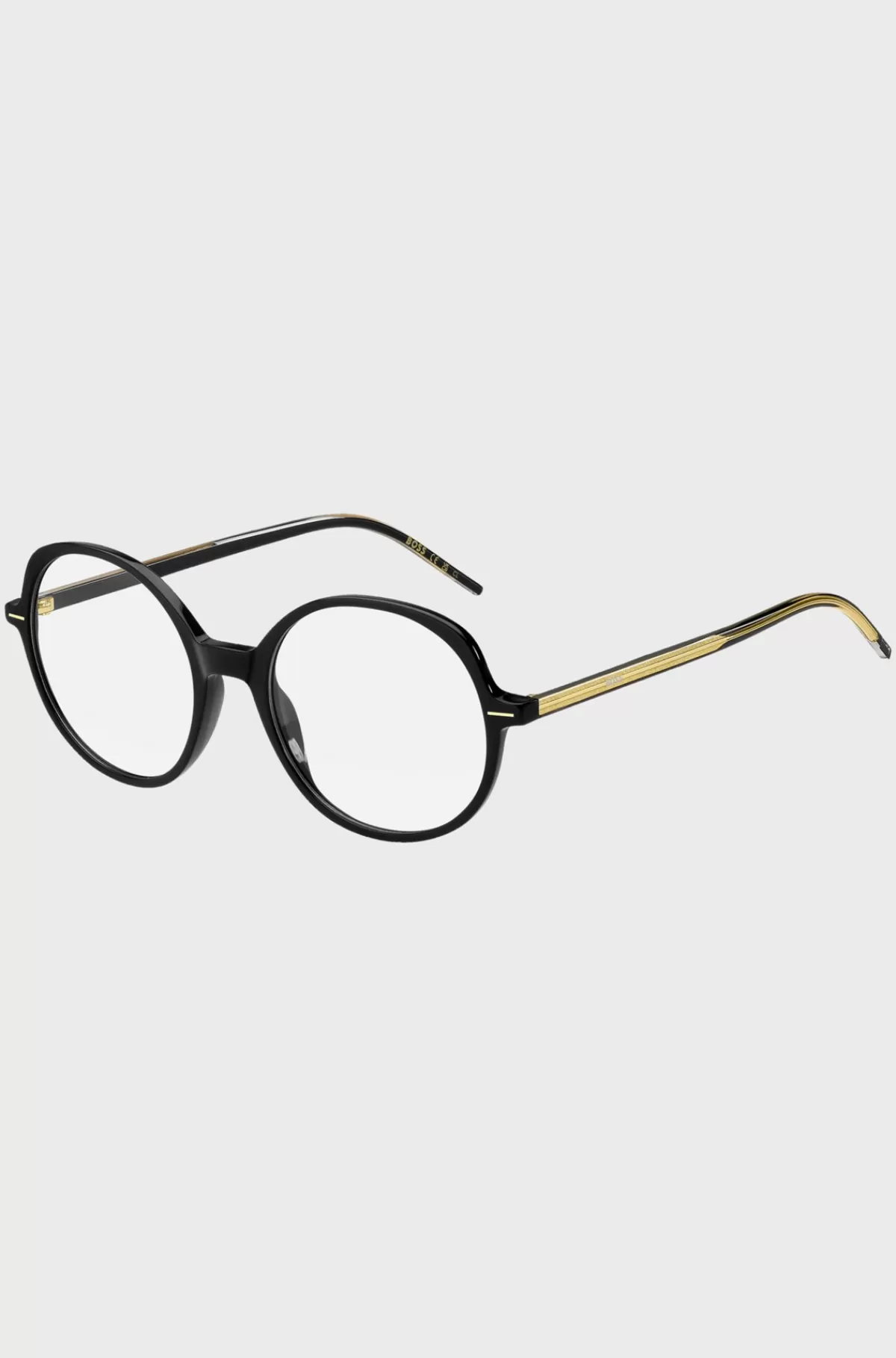 HUGO BOSS Stel Til Briller Med Styrke I Acetat Med Guldfarvede Detaljer Sort Fashion